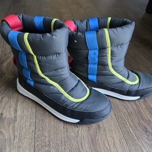 Sorel Kids Black and Blue Snow Boots